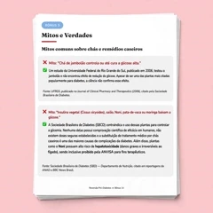 Material de mitos e verdades sobre pré-diabetes